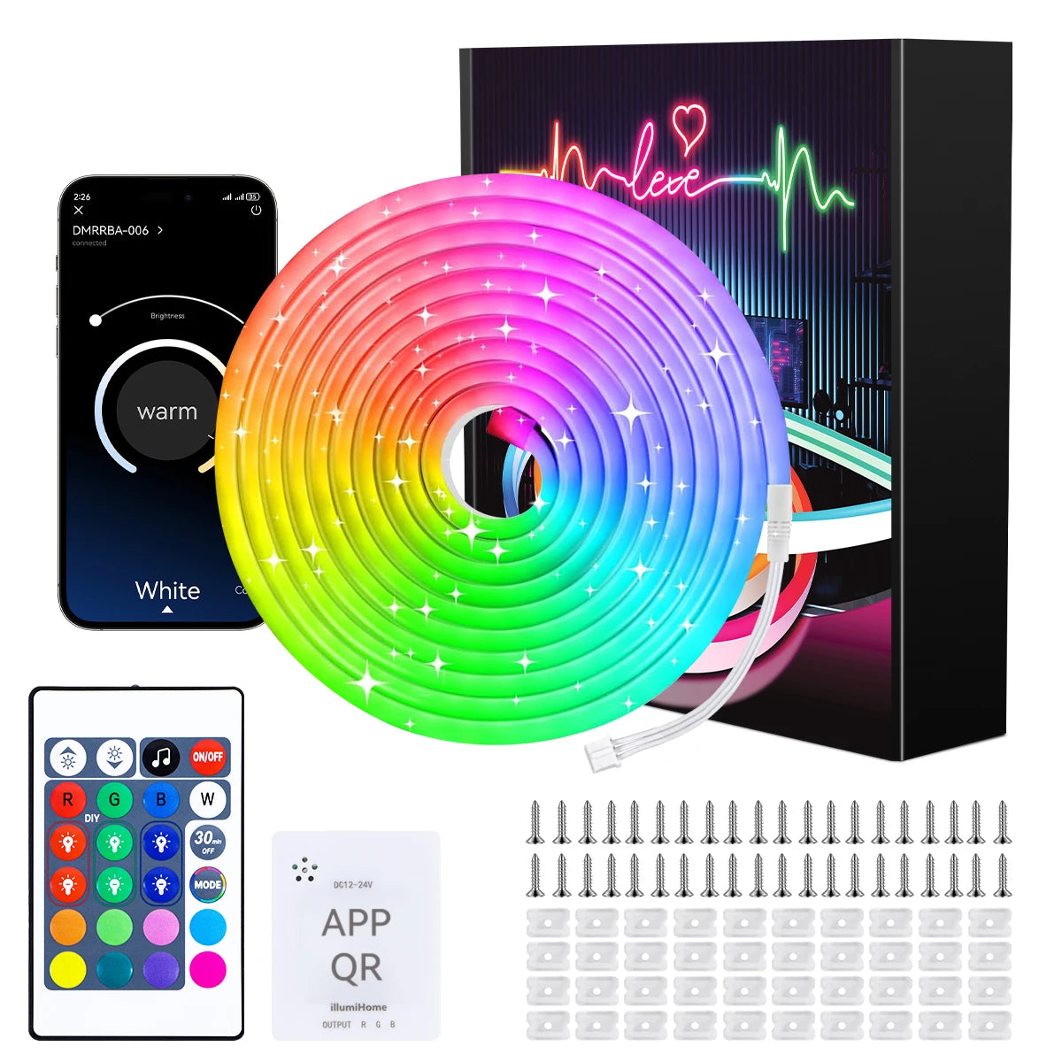 RGBIC Neon Rope Light – Ultra Long 30M/40M, APP & Music Sync Control