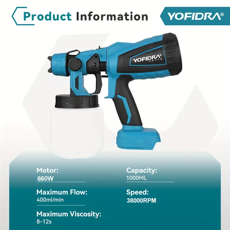 Professional Cordless Paint Spray Gun