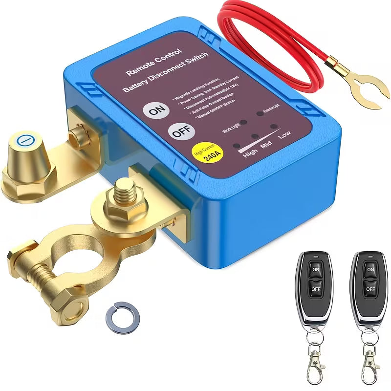 12V/24V Remote-Controlled Car Battery Disconnect Switch | Anti-Theft Protection & Energy-Saving Design ✅