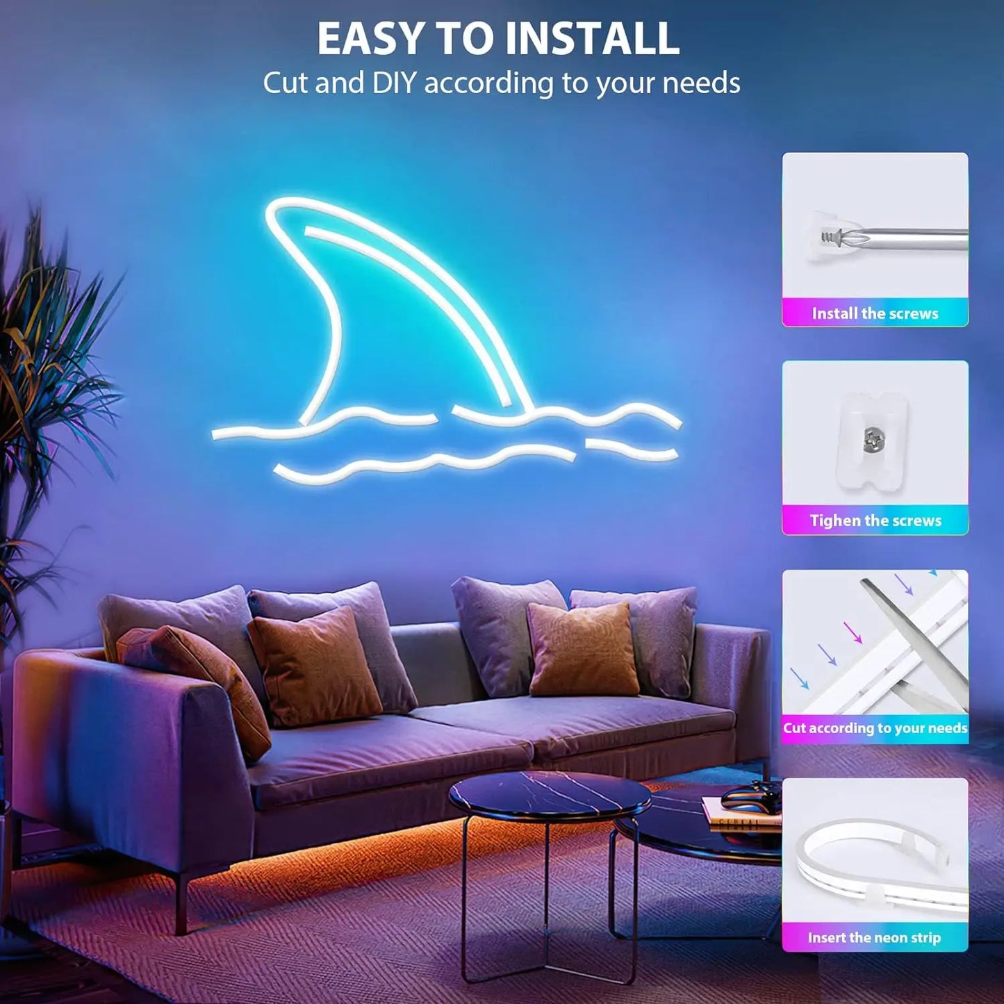 RGBIC Neon Rope Light – Ultra Long 30M/40M, APP & Music Sync Control