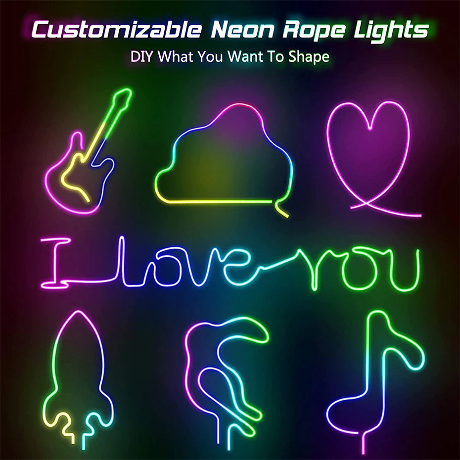RGBIC Neon LED Strip – USB/BT, 3M/5M