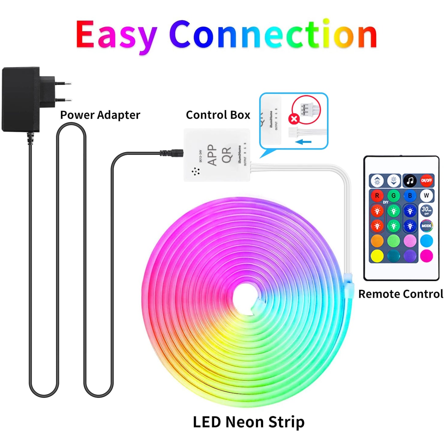 RGBIC Neon Rope Light – Ultra Long 30M/40M, APP & Music Sync Control