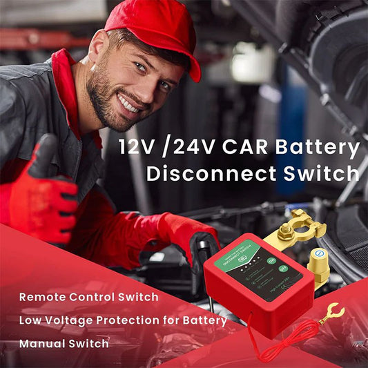 12V/24V Remote-Controlled Car Battery Disconnect Switch | Anti-Theft Protection & Energy-Saving Design ✅