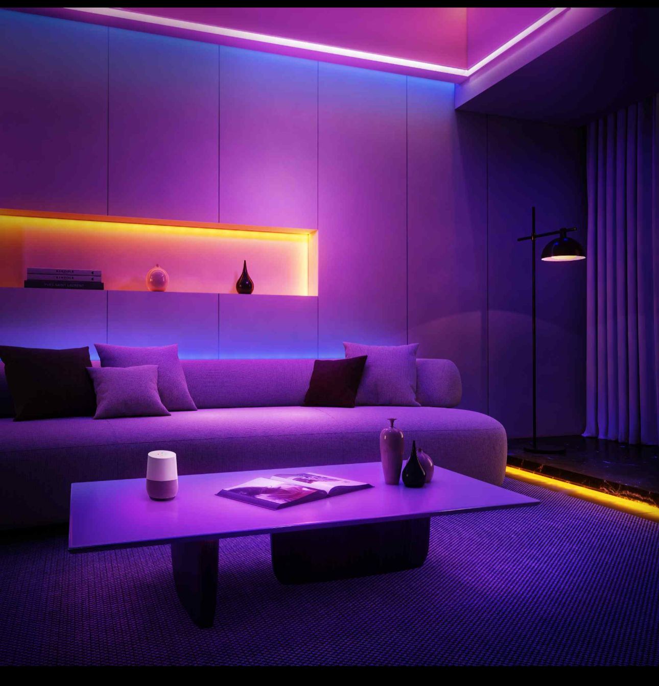RGBIC Neon LED Strip – Flexible USB/BT Control, 3M/5M Multi-Color Light Decoration
