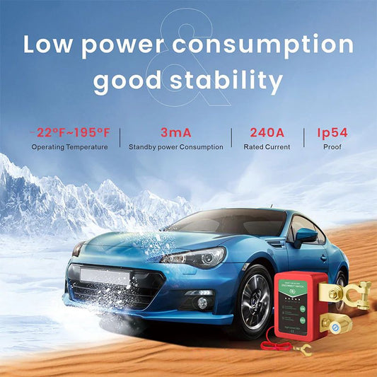 12V/24V Remote-Controlled Car Battery Disconnect Switch | Anti-Theft Protection & Energy-Saving Design ✅