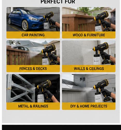 EELUX Cordless Paint Spray Gun