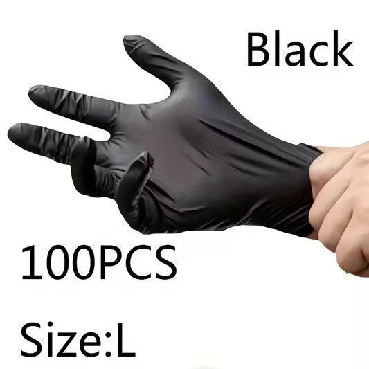 Black Nitrile Disposable Gloves – 100pcs for Car Painting