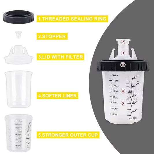 HVLP Spray Gun Disposable Cup System Set