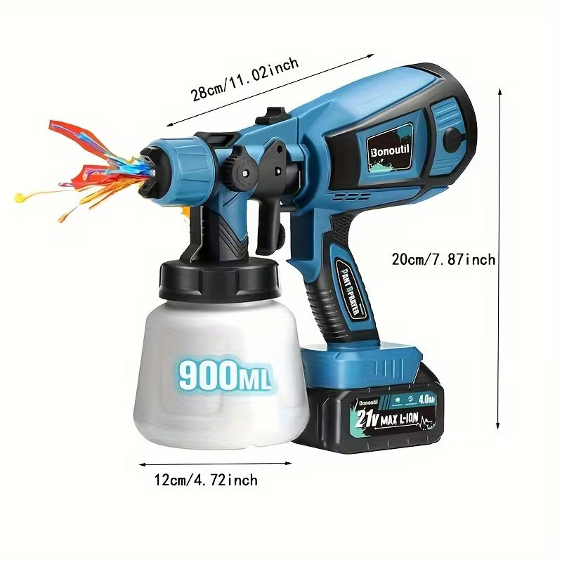 Cordless HVLP Paint Sprayer Compatible with Makita Battery