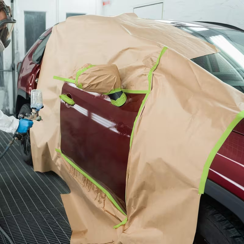 Pre-Cut Automotive Masking Paper with Tape
