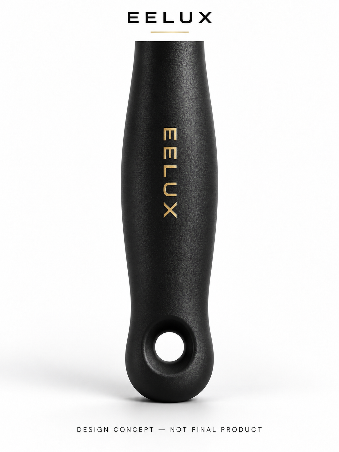 EELUX proposed detailing brush set, handle close-up. Design concept, not a final manufactured product.