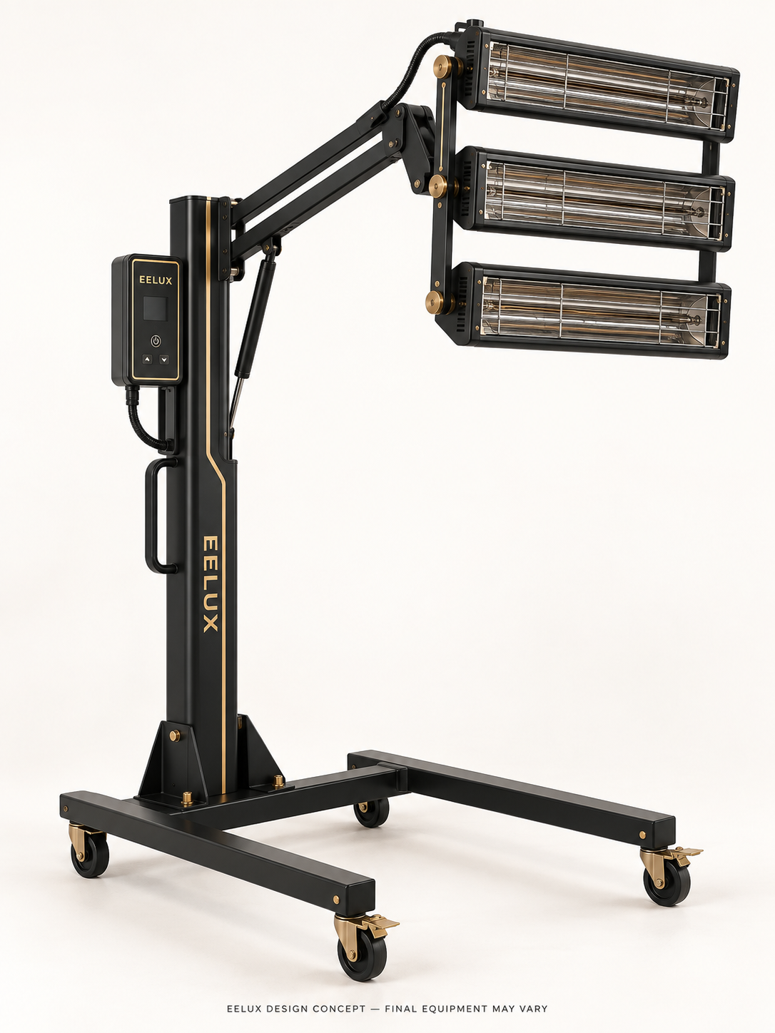 EELUX mobile infrared paint curing lamp design concept 1. AI-generated rendering; final equipment appearance and specification to be agreed.
