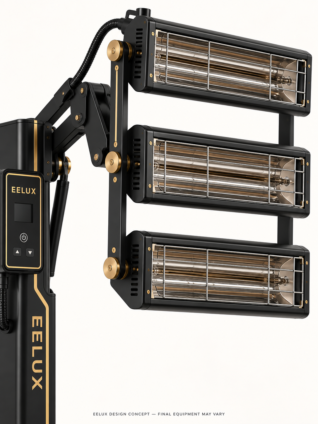 EELUX mobile infrared paint curing lamp design concept 3. AI-generated rendering; final equipment appearance and specification to be agreed.